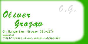 oliver grozav business card